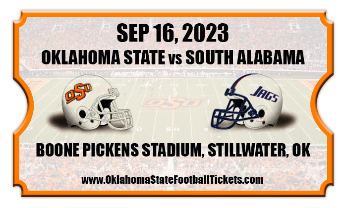 2023 Oklahoma State Vs South Alabama Tickets